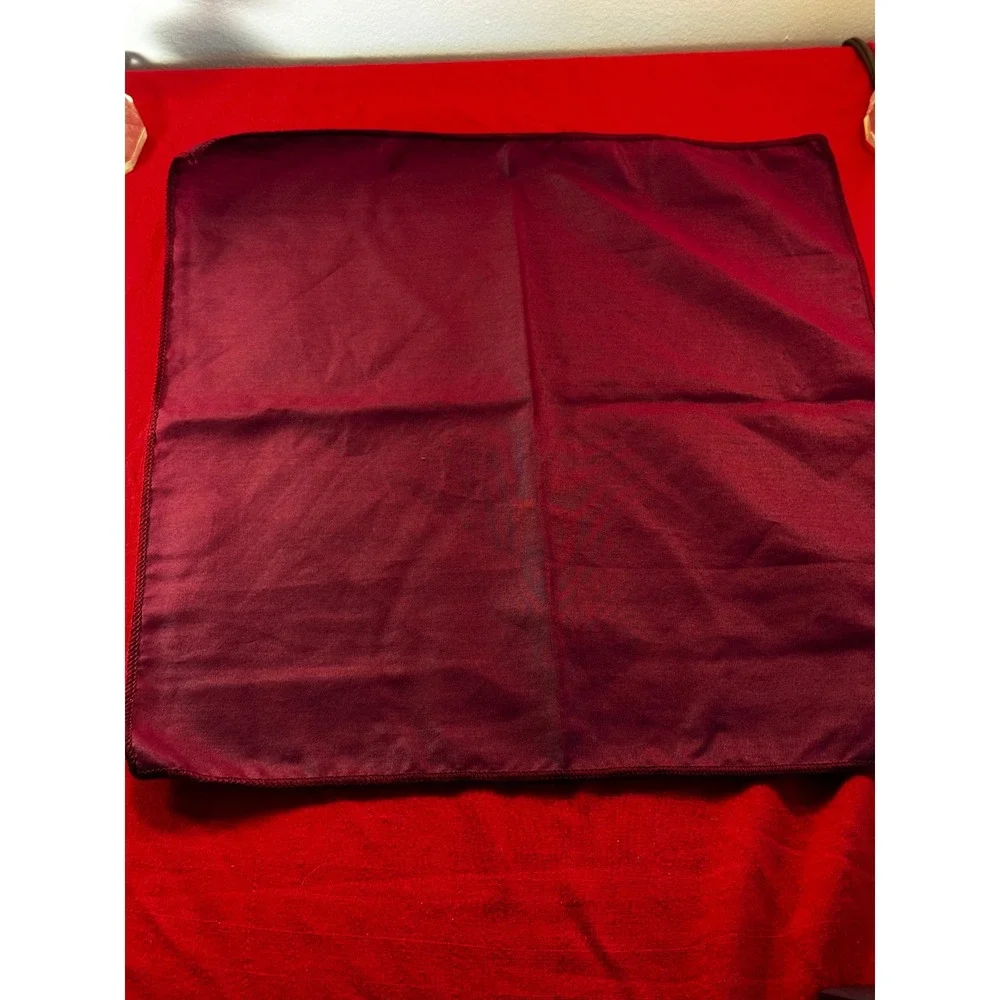 Set of 4 Burgundy Cloth Table Napkins 16x16 Square Solid Deep Red Linens